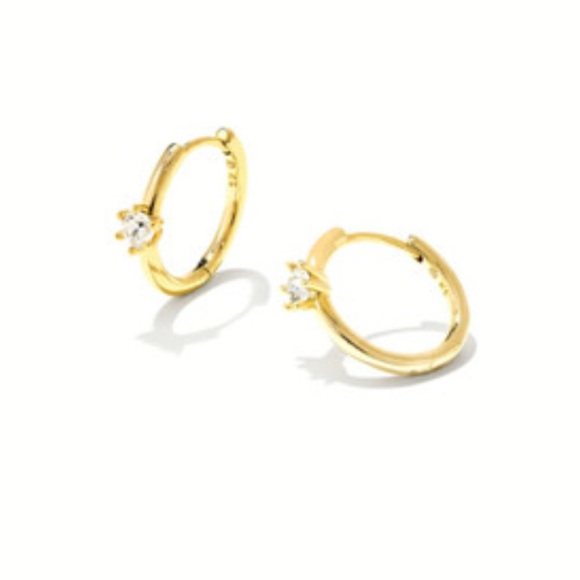 Kendra Scott X Emily Travis Gold Hoops with Small Stuf - Picture 3 of 4